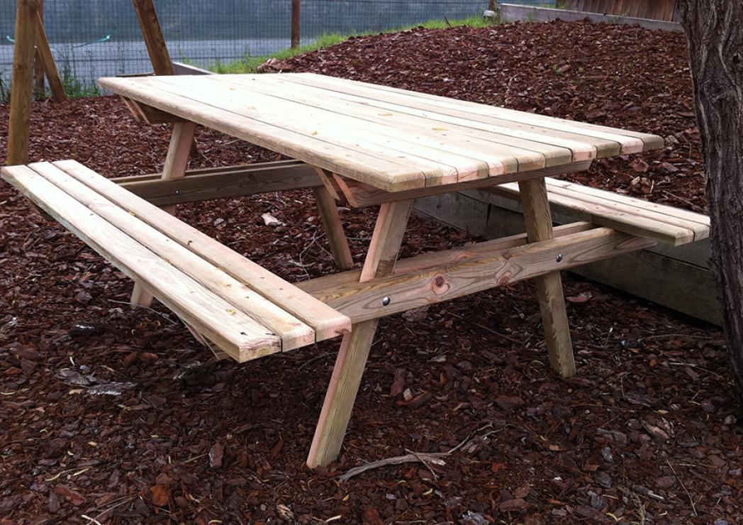 Mesa piquenique madeira